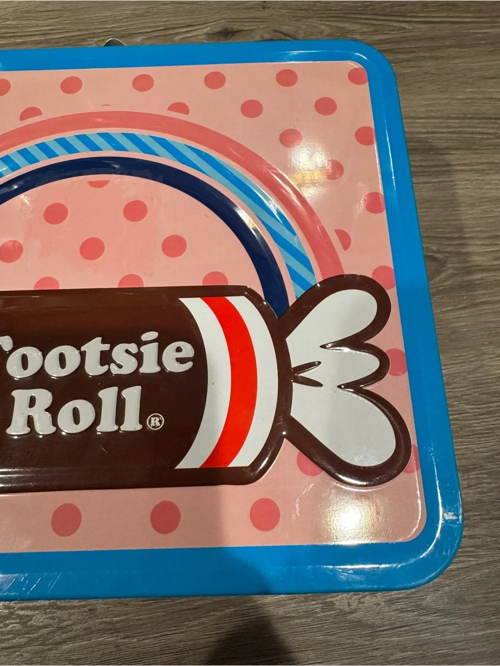 Loungefly Tootsie Roll Pink & Blue Polka Dot Tin